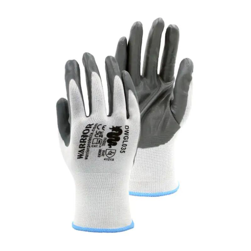 Warrior White Grey Nitrile Gloves - 120 Pairs Thumbnail
