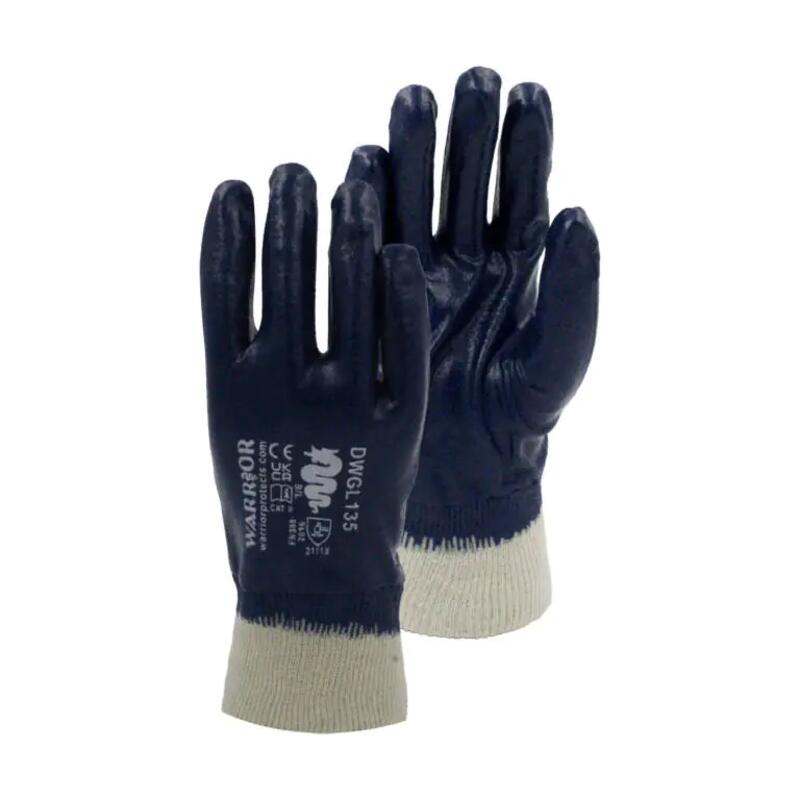 Warrior Nitrile L/W Fully Coated Knitwrist Gloves - 120 Pairs Thumbnail