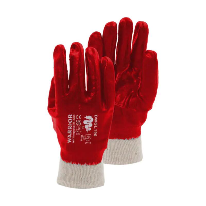 Warrior Red Polyester Jersey Liner PVC Gloves - 120 Pairs Thumbnail